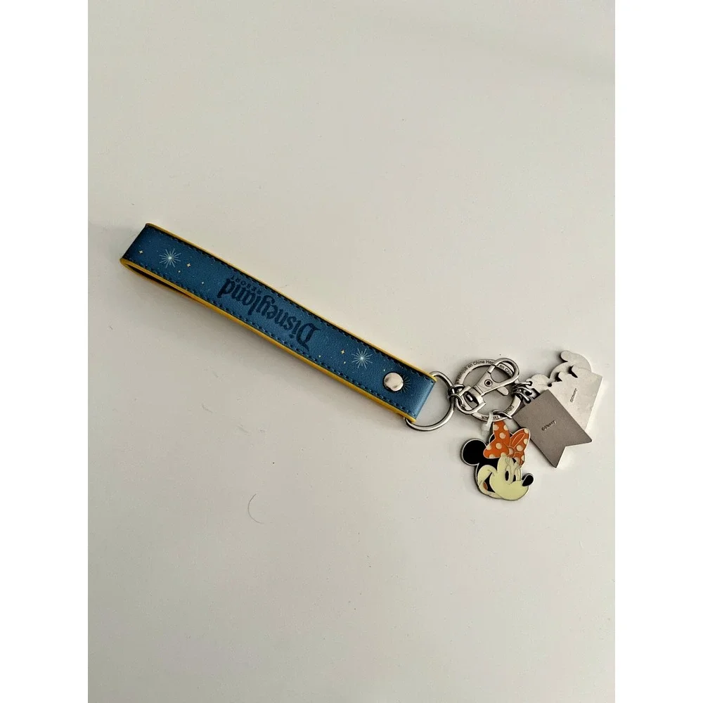 Disney Parks Disneyland Resort 2023 Mickey Minnie Castle‎ Blue Wristlet Keychain